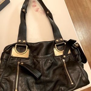 Makowsky Black Leather Purse